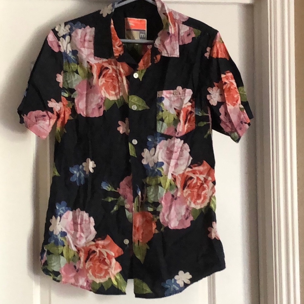 Floral Button short sleeve shirt